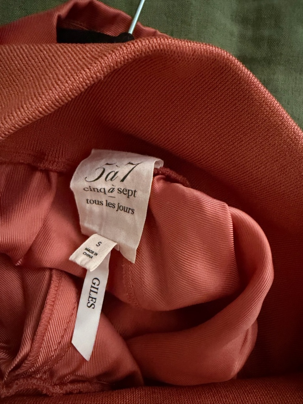 Cinq-a-Sept Women's Satin Utility Jumpsuit - Apricot - Picture 8 of 8